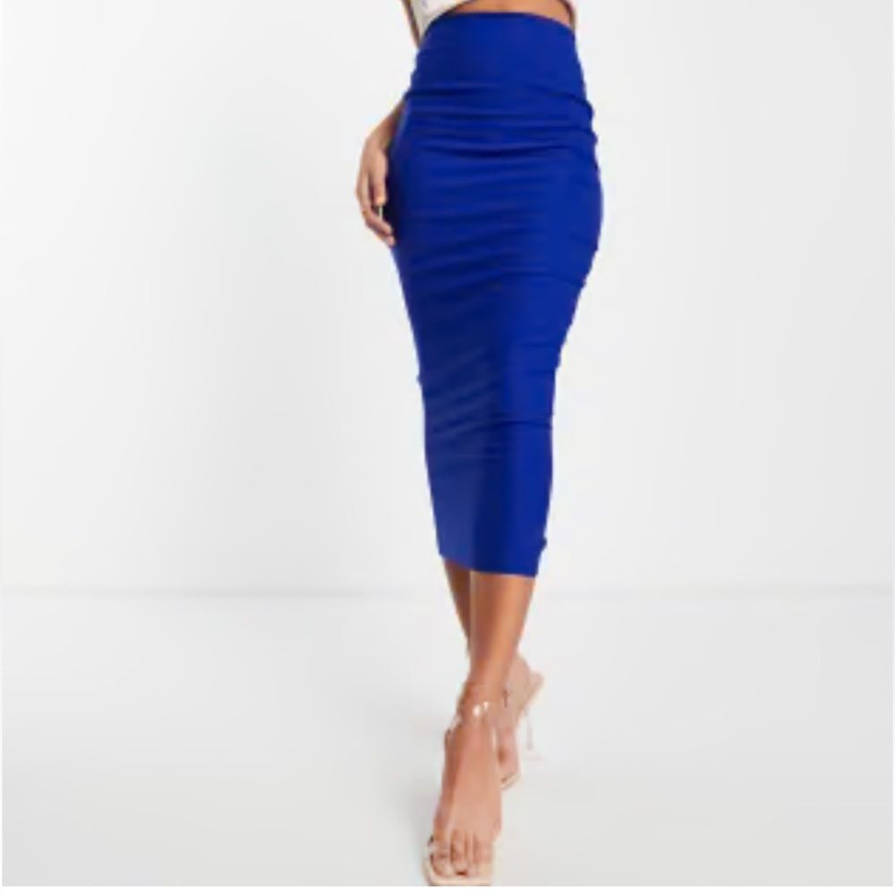 BISOU BISOU Elegant Blue Purple Women's Skirt Size S